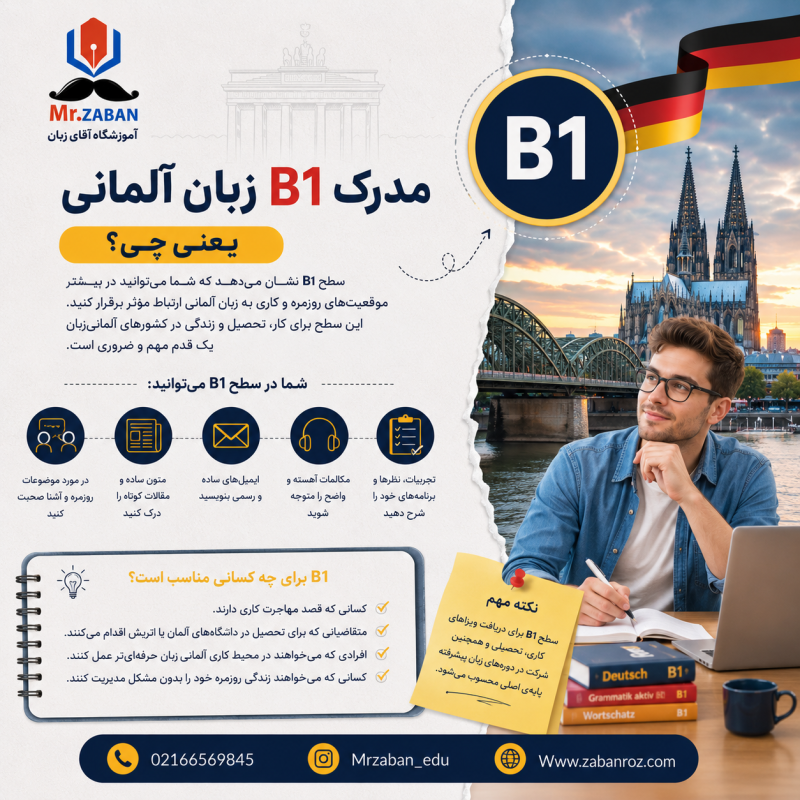 مدرک B1 زبان آلمانی