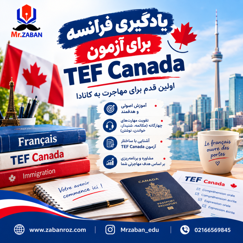 یادگیری فرانسه برای آزمون TEF Canada