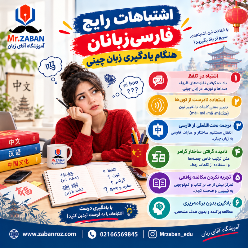 اشتباهات رایج در یادگیری زبان چینی