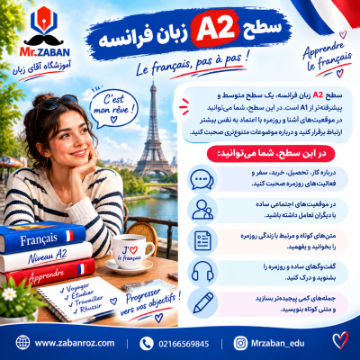 سطح A2 زبان فرانسه