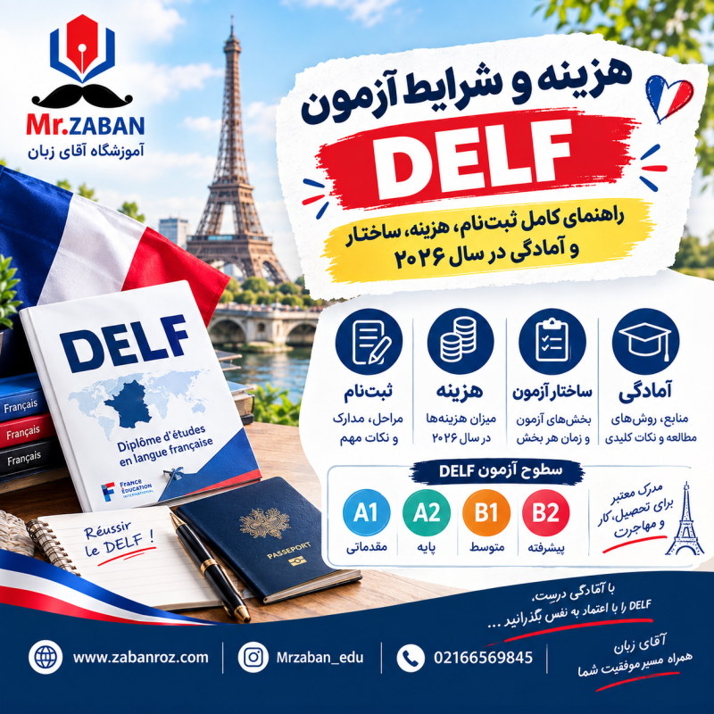 هزینه و شرایط آزمون DELF