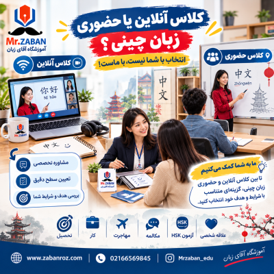 کلاس آنلاین یا حضوری زبان چینی
