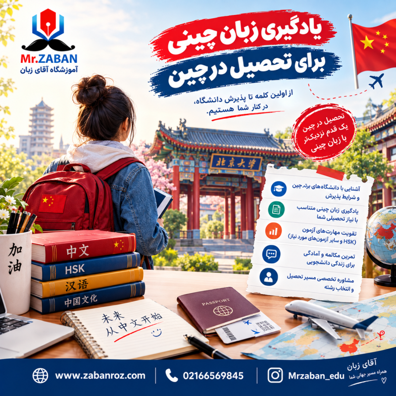 یادگیری زبان چینی برای تحصیل در چین