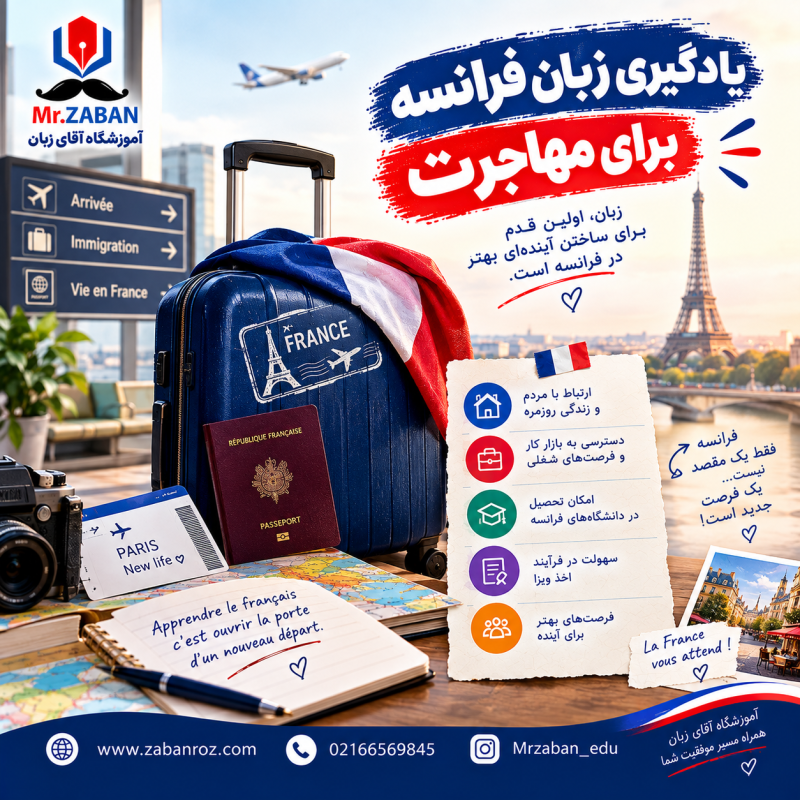 یادگیری زبان فرانسه برای مهاجرت